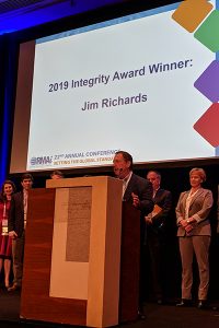 RMAI awarded Jim Richards of Capio Partners, the Integrity Award.