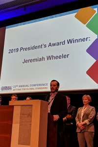 RMAI awarded Jeremiah Wheeler of DRN, the President’s Award.