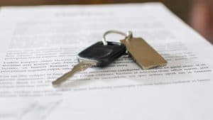 car keys on contract