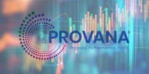 technical financial graph with Provana logo
