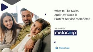 Happy masculine military man hugging his family while sitting on a sofa