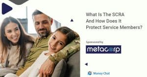Happy masculine military man hugging his family while sitting on a sofa