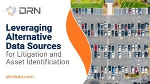 Aerial drone view of a busy corporate parking lot in a business park in Parsippany, New Jersey