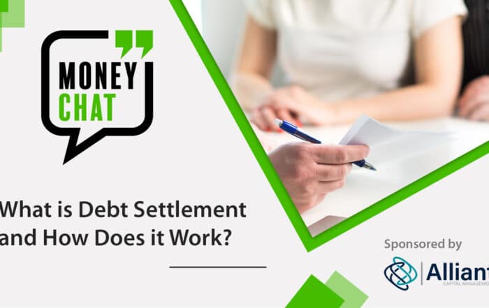 A couple meet with a financial advisor for debt settlement advice.