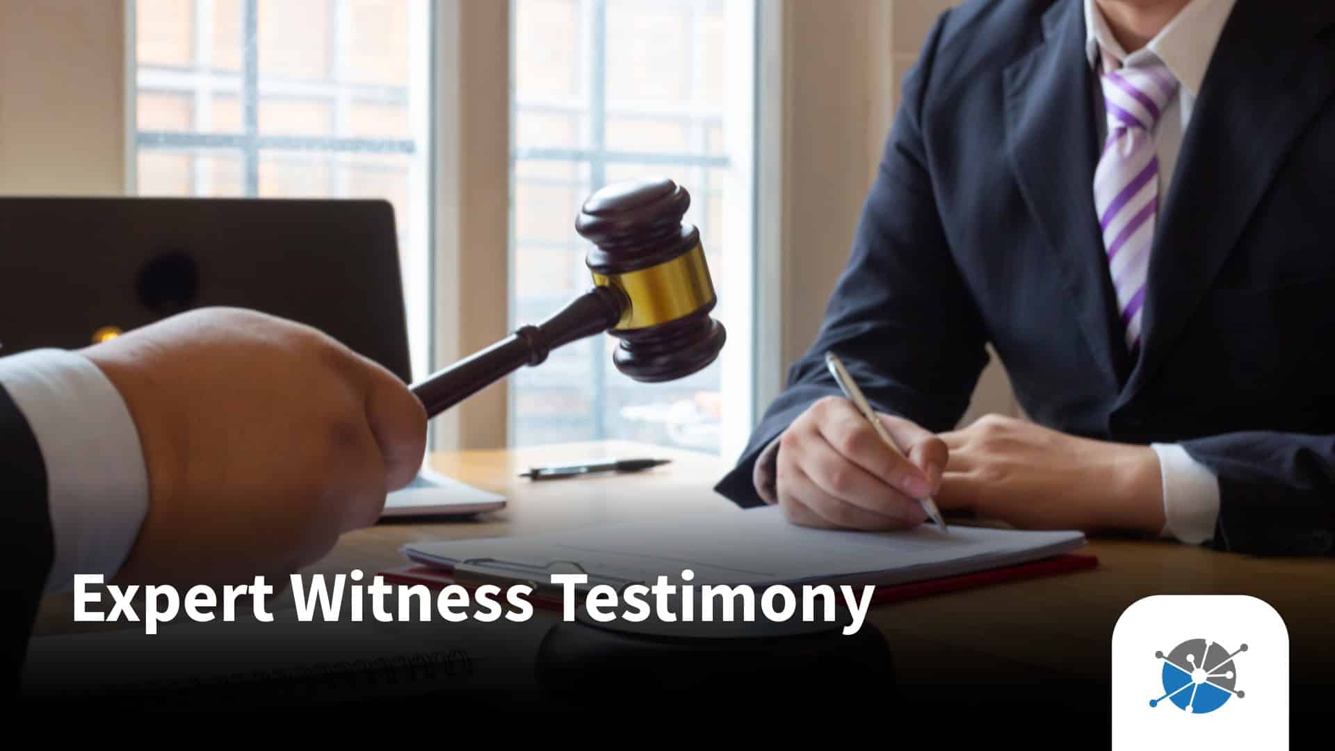 Thumbnail graphic with bold text “Expert Witness Testimony” featuring Mark Cavin’s headshot and courthouse imagery, representing compliance and litigation in debt collection.