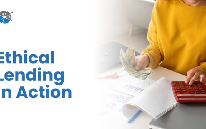 Conceptual image of ethical private student loan refinancing showing trust and transparency between lender and borrower.