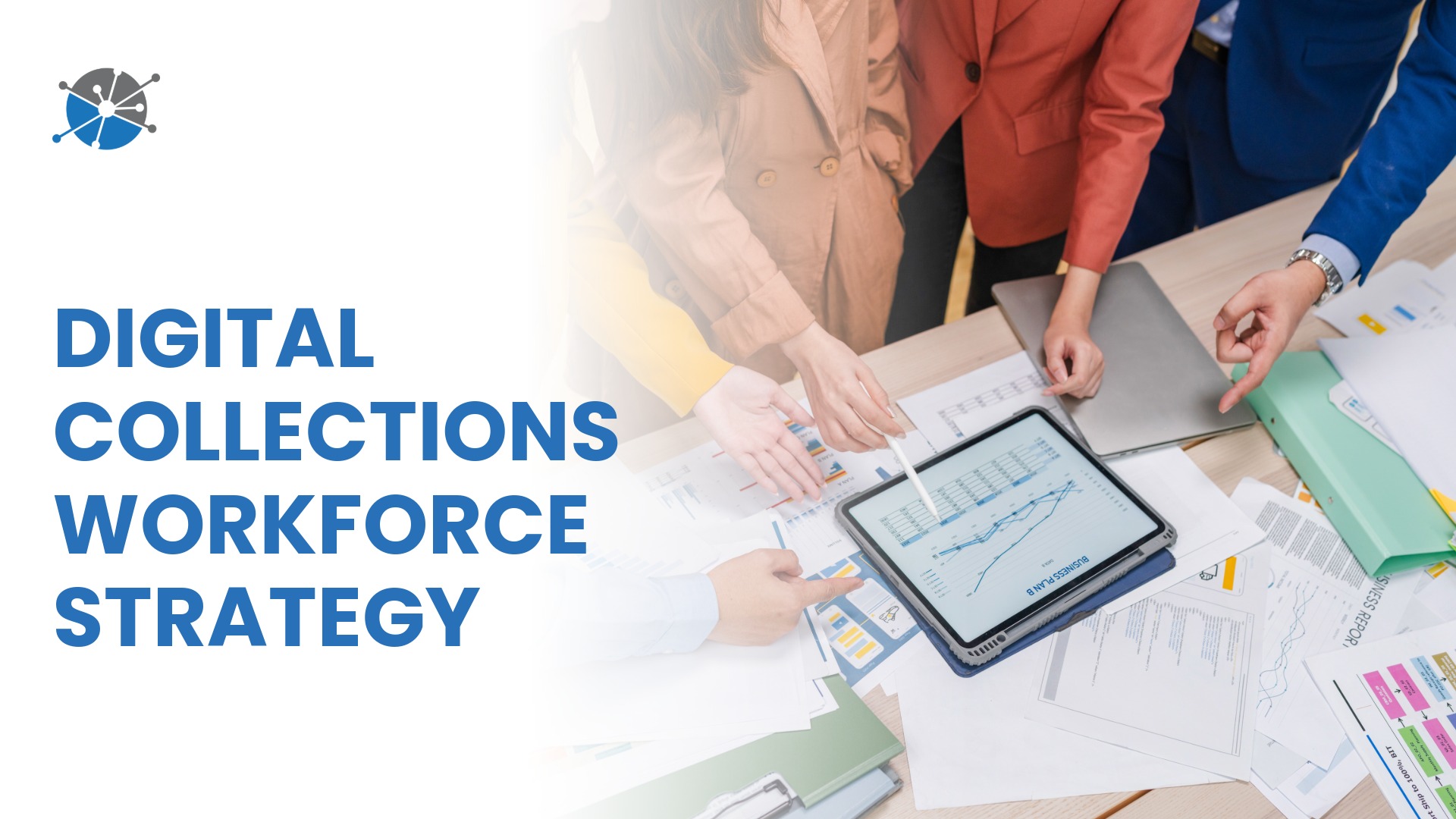 Thumbnail graphic illustrating modern debt collector training within a digital collections strategy supported by CRM systems and data driven collections operations.
