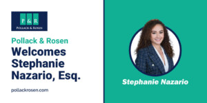 Pollack & Rosen welcomes attorney Stephanie Nazario as Associate Attorney specializing in creditors’ rights litigation.