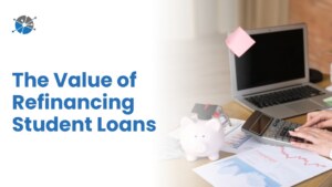 Consumer reviewing refinancing options and learning about refinancing benefits.