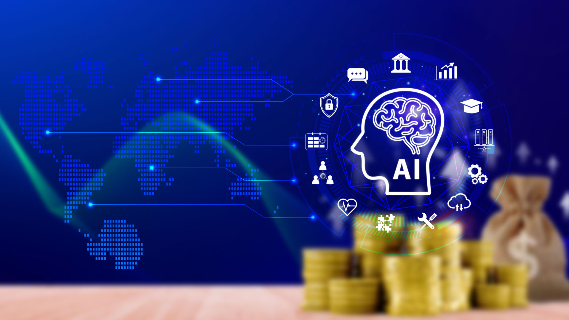 Illustration of a legacy debt collection platform connected to an AI intelligence layer that transforms call recordings, collector notes, emails, and customer interactions into actionable operational insights without replacing existing systems.