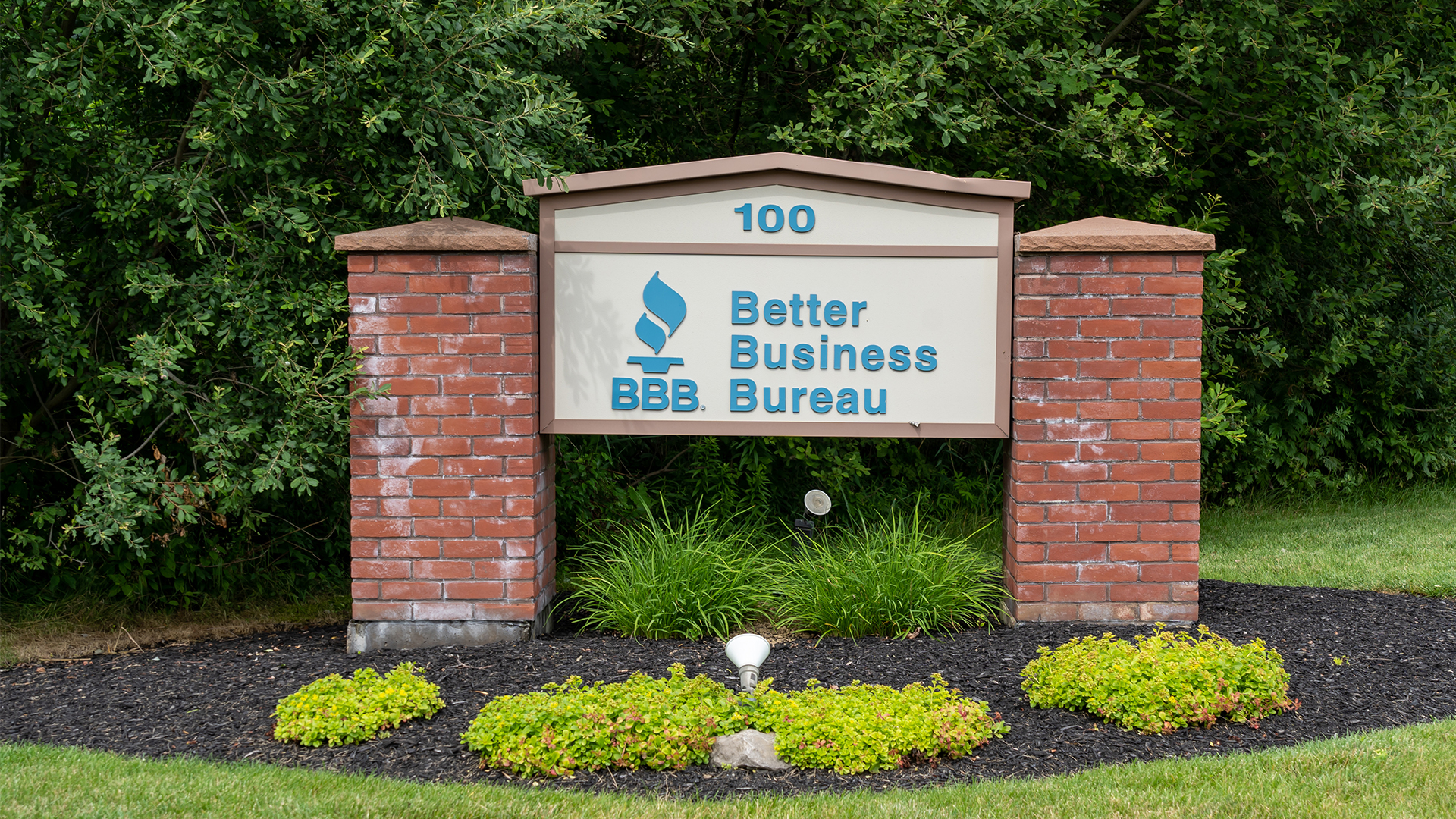 Buffalo, NY, USA - July 23, 2022: Better Business Bureau (BBB) of Upstate New York sign is shown in Buffalo, NY, USA. Better Business Bureau is a private Non-profit organization.