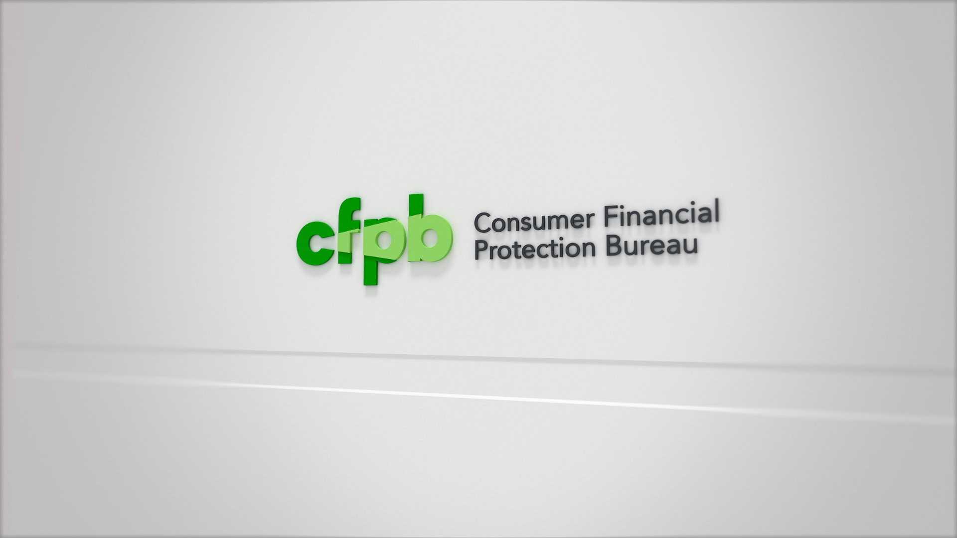 cfpb logo on a white wall