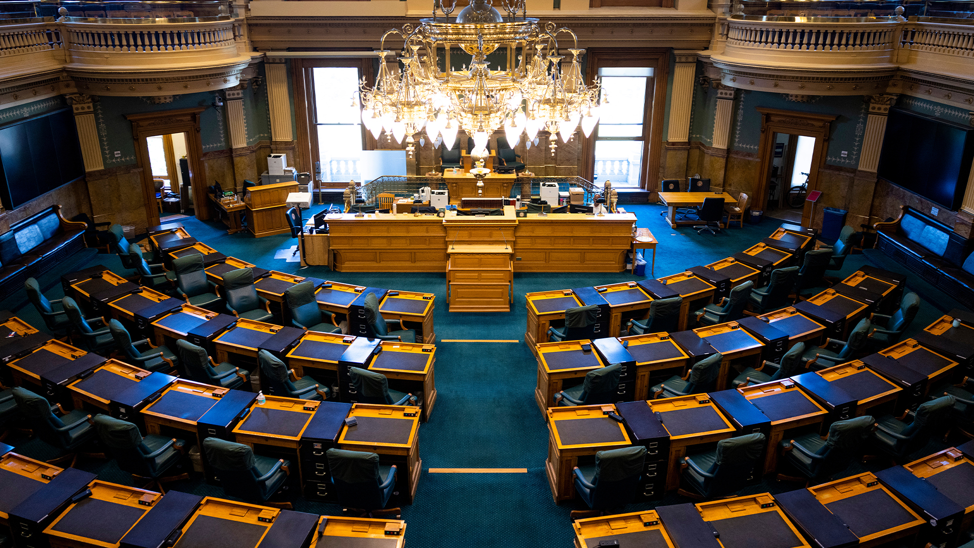 The House of representatives at the Colorado State Capitol